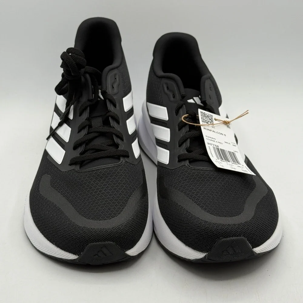 Adidas Runfalcon 5 Shoes Men Size 12 Black White Running IH7758